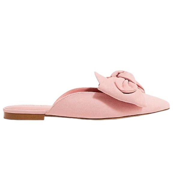 J. Crew Sueded Bow Mules, Sweet Rose Pink - Picture 6 of 7